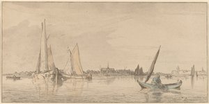 Fluss mit Stadt