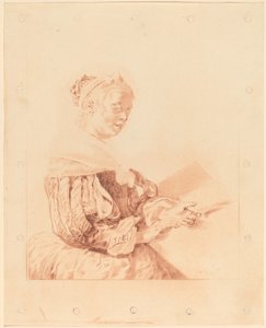 Junges Mädchen am Klavier von Cornelis Ploos van Amstel