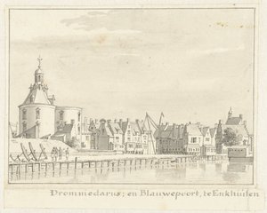 Die Drommedaris und Blauwepoort in Enkhuizen
