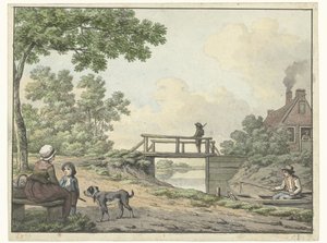 Liegender Hund von Cornelis Saftleven