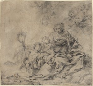 Die Jungfrau und das Kind mit Johannes dem Täufer von Cornelis Schut I