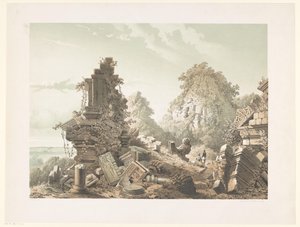 Ruine von Tjandi Lora Djongrang von Cornelis Springer