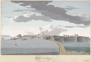 Fort Galle auf Ceylon, von der Landseite gesehen
