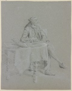 Kavalier, am Tisch sitzend von Cornelis Troost