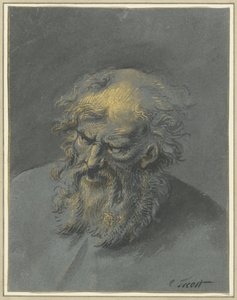 Kopf eines alten Mannes mit Bart (ein Apostel oder Philosoph) von Cornelis Troost