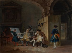 Wachtstube mit Offizieren von Cornelis Troost