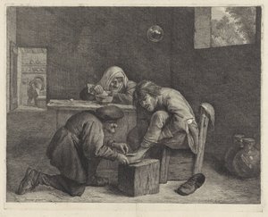 Mann bei einem Arzt von Cornelis Visscher (II)