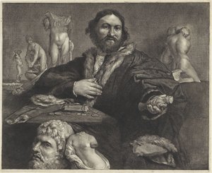 Porträt des Sammlers Andrea Odoni von Cornelis Visscher (II)
