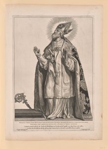 Der heilige Gregor von Utrecht, aus Heilige der Nord- und Südniederlande von Cornelis Visscher