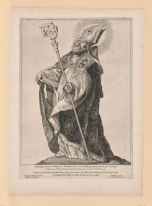 Der heilige Willebrord, aus Heilige des Nordens und Südens der Niederlande von Cornelis Visscher