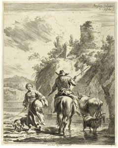 Die Überquerung des Flusses von Cornelis Visscher