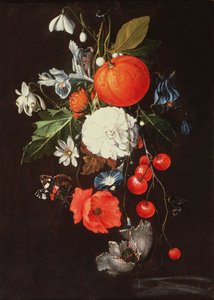 Stillleben mit Obst und Blumen von Cornelis de Heem