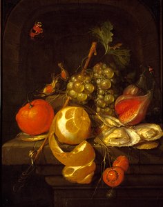 Stillleben mit Früchten und Austern, Mitte der 1650er Jahre von Cornelis de Heem