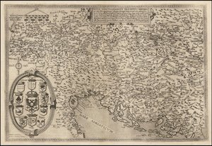 Karte der Donau von Cornelis de Jode, 1593