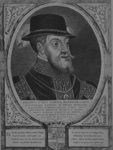 Philipp II., König von Spanien, aus der Serie Grafen und Gräfinnen von Holland, Zeeland und W...