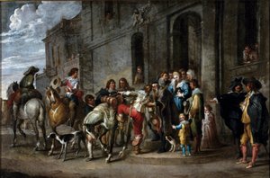 Gleichnis der Bibel: Der Aufbruch des verlorenen Sohnes von Cornelis de Wael