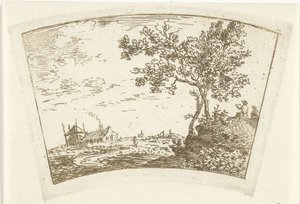 Landschaft mit einem Bauernhof von Cornelis van Noorde