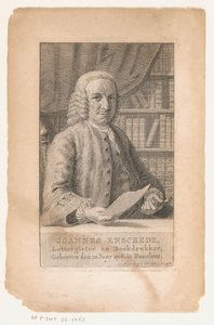 Porträt von Johannes Enschedé Joannes Enschede, Schriftgießer und Buchdrucker (Titel auf Objekt) von Cornelis van Noorde