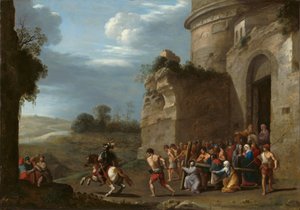 Christus trägt das Kreuz von Cornelis van Poelenburch