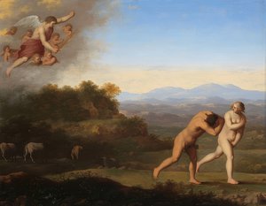 Die Vertreibung aus dem Paradies von Cornelis van Poelenburch