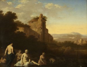 Badende Nymphen von Cornelis van Poelenburgh or Poelenburch