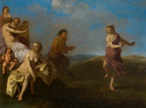 Nymphen und ein Satyr, c.1621 von Cornelis van Poelenburgh or Poelenburch
