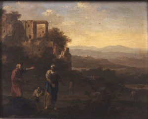Die Verbannung von Hagar und Ismael von Cornelis van Poelenburgh or Poelenburch