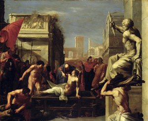 Das Martyrium des Hl. Laurentius, 1620-1 von Cornelis van Poelenburgh or Poelenburch