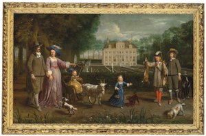 Gruppenporträt einer Familie von Cornelius Holsteyn