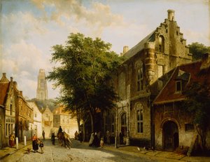 Das Haus des Admirals Martin van Rossum in Zaltbommel von Cornelius Springer