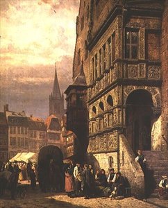 Rathaus und Marktplatz, Halberstadt von Cornelius Springer