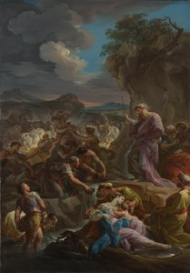 Moses schlägt den Felsen, 1744 von Corrado Giaquinto