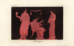 Darstellung von Penelope, der Frau des Odysseus, mit ihren Dienerinnen von Corsi Corsi