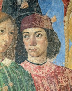 Die Prozession des Bischofs vor der Kirche von S. Ambrogio (Detail)