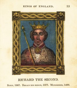 Porträt von König Richard dem Zweiten, König Richard II. von England, geboren 1367, begann die Herrschaft 1377 und ermordet 1400
