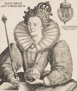 Königin Elisabeth I., 1592 von Crispijn de Passe I