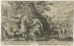 Apollo und Hyacinthus (Metamorphosen von Ovid) von Crispijn van de Passe (I)