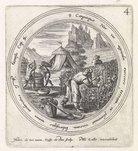 Noach legt einen Weinberg an von Crispijn van de Passe (I)