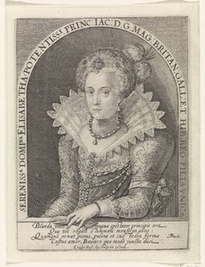 Porträt von Elisabeth Stuart, Königin von Böhmen von Crispijn van de Passe (I)