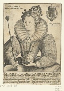 Porträt von Elizabeth I. Tudor, Halbfigur von Crispijn van de Passe (I)