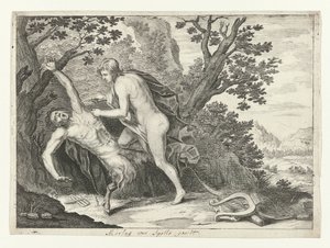 Apollo häutet Marsyas von Crispijn van de Passe (II) (attributed to)
