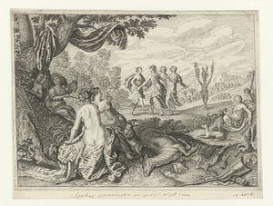 Apulischer Hirte in einen Olivenbaum verwandelt von Crispijn van de Passe (II) (workshop of)