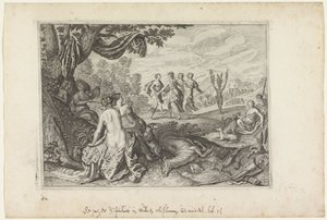 Apulus verwandelt sich in einen Olivenbaum, Metamorphosen von Ovid (Serientitel) von Crispijn van de Passe (II) (workshop of)