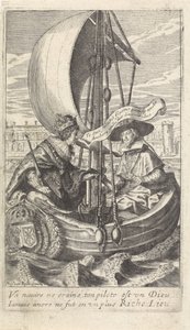 König Ludwig XIII. und Kardinal Richelieu in einem Boot von Crispijn van de Passe (II)