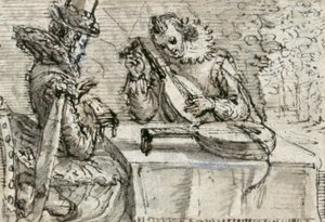Jugendlicher, der eine Laute spielt von Crispin I de Passe
