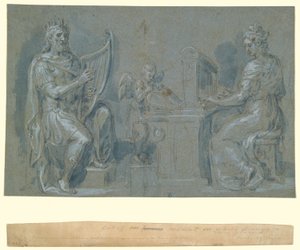David und die heilige Cäcilia von Crispin van den Broeck