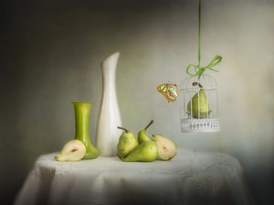 Grüne Birnen Schmetterling