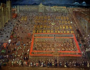 Zentralplatz von Mexiko-Stadt, 1695 von Cristobal de Villalpando
