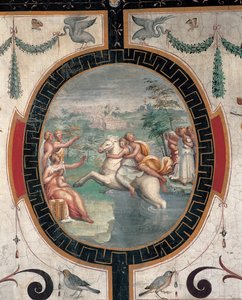 Cloelia überquert den Tiber, Mitte des 16. Jahrhunderts von Cristofano Gherardi