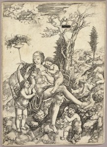Eine Allegorie des Überflusses von Cristofano Robetta